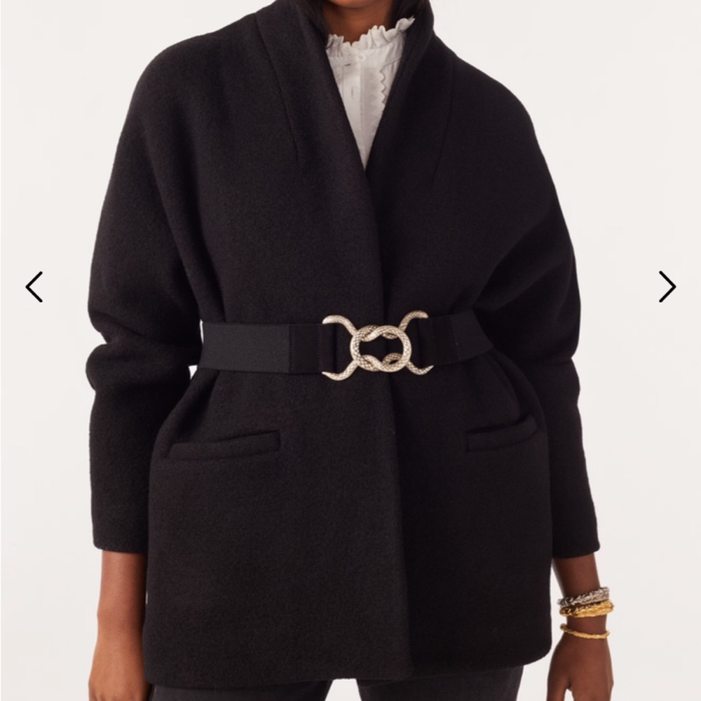 NWOT ba&sh Carole 100% wool coat size 3/Large. Fits M-L. Pockets. - Picture 11 of 14